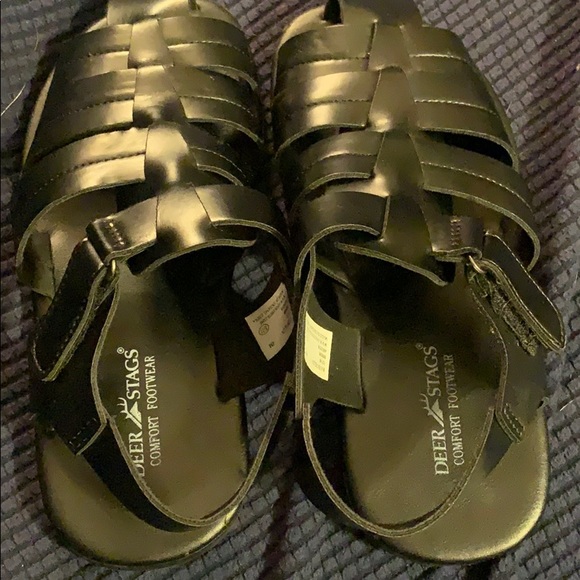 Womens Size 4 Black Sandals: Deer Stags - Picture 3 of 6